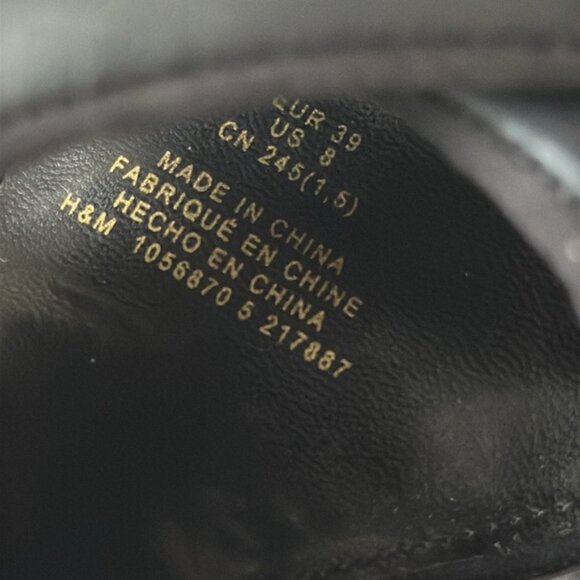 H&M Mules Heels Sandals Quilt Black Sz.39/ US8 - Picture 10 of 16